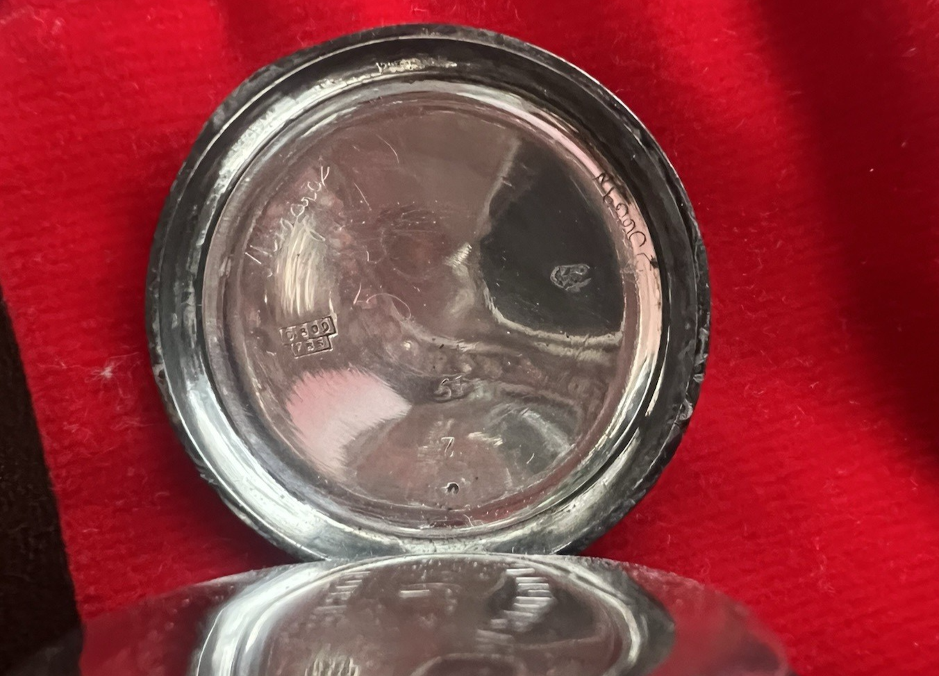 🔴 Orologio tasca ARGENTO 800 donna da revisionare parti vintage cilindri 5