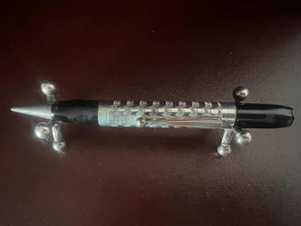 Bleistift Mechanical Druckbleistift Chrom Gemeißelt Guilloche Clip Mit Kugel 