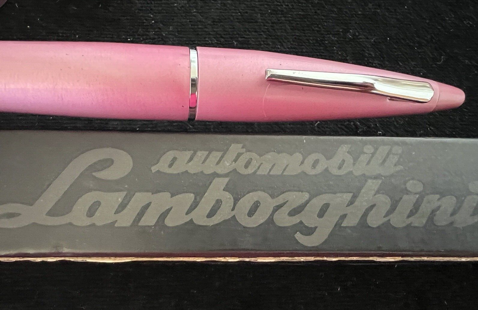 Lamborghini Stylo-Plume Stylo à Plume En Laque Rose A Cartouche Écrit Avec Box