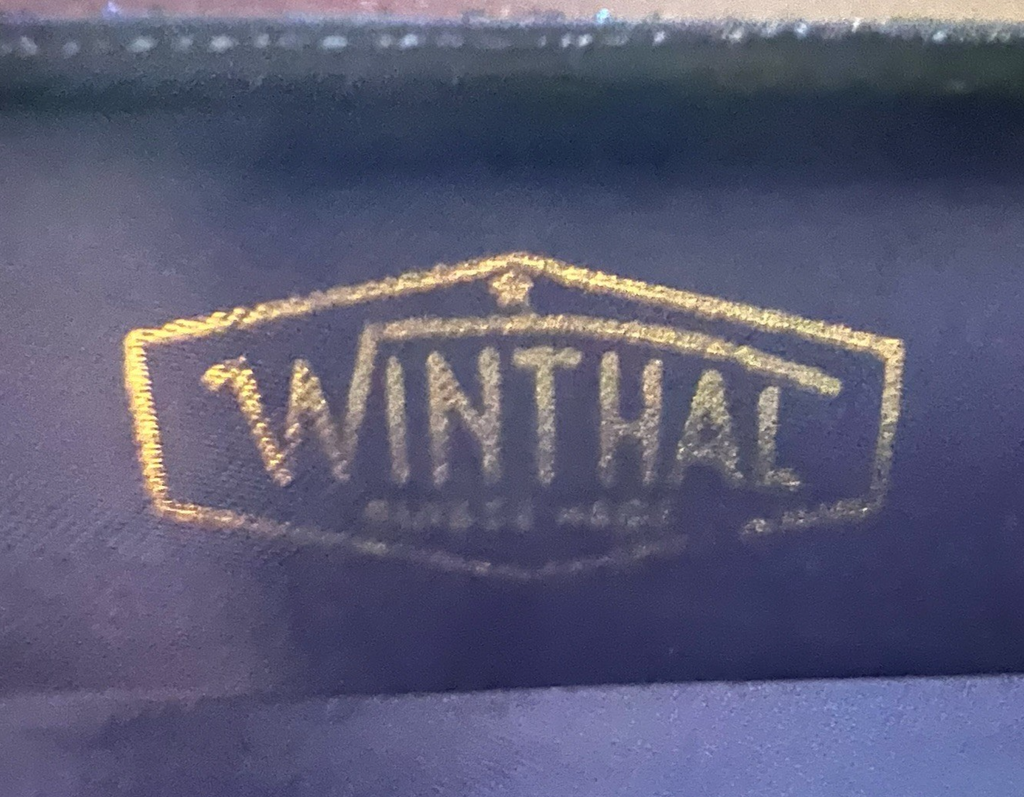 WINTHAL Boîte Pour Montre En Tissu Iridescent Bleu Vintage