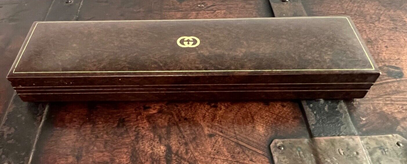 🔴 GUCCI box scatola orologio pelle cofanetto custodia bracciale lunga
