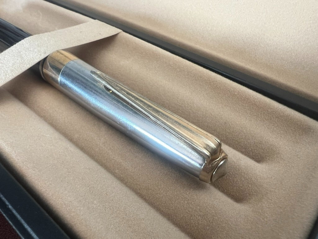 Stylo-Plume Stylo à Plume Noire Piston Aerodinamico Or Écrit Vintage C 