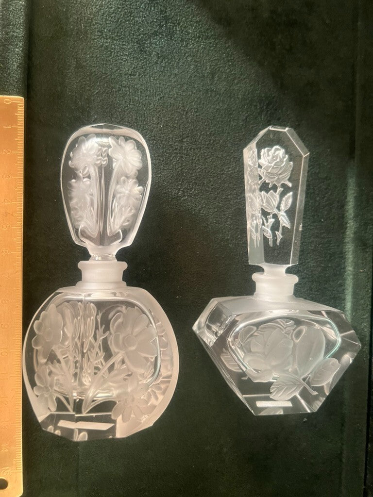 🔴 TEMA porta profumo essenza VETRO MOLATO rosa margherite h11, 5 Toilette 2 PZ