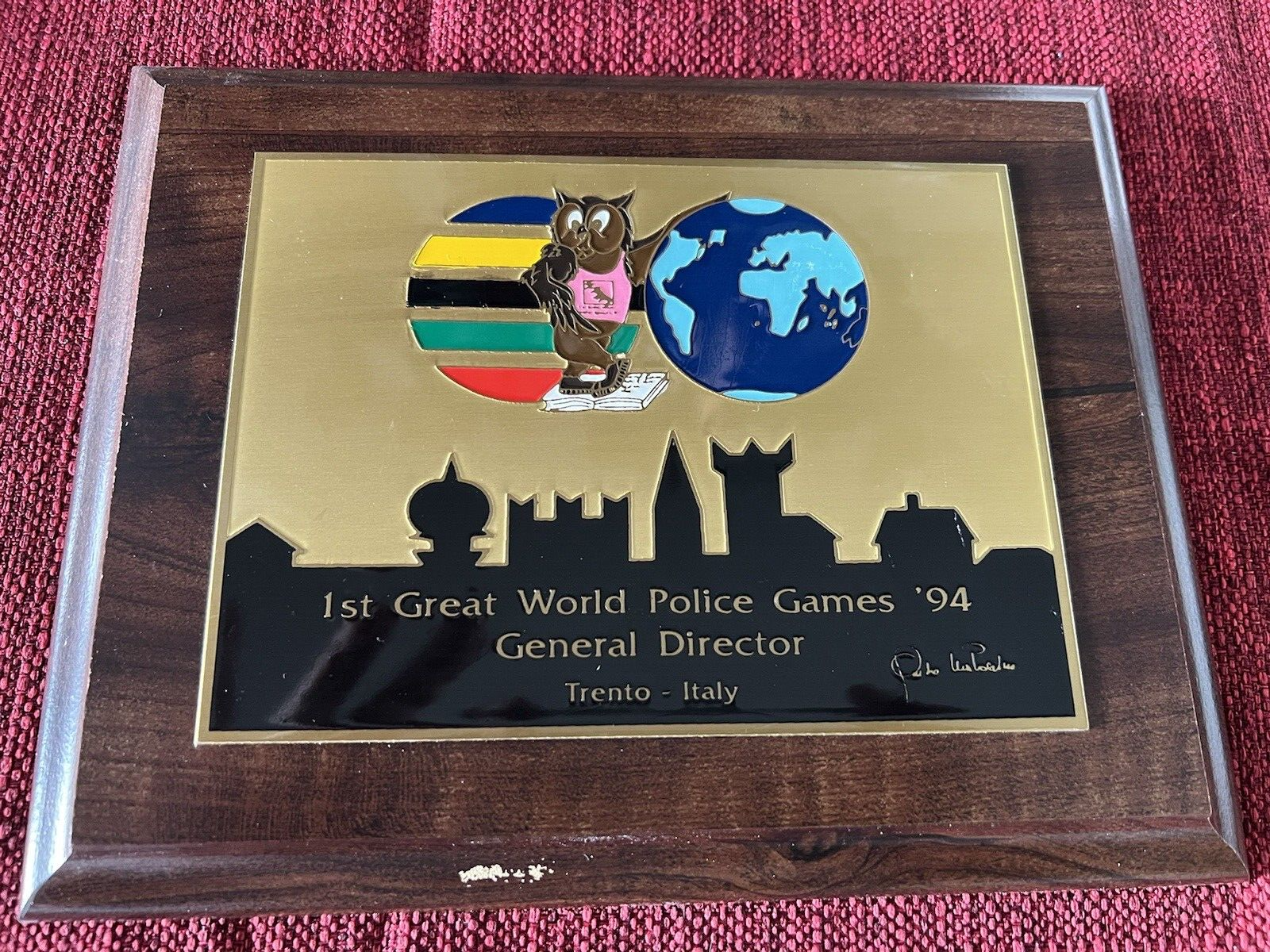 🔴 CREST Primo grande CAMPIONATO MONDIALE GIOCHI DI POLIZIA 1994 Trento vintage