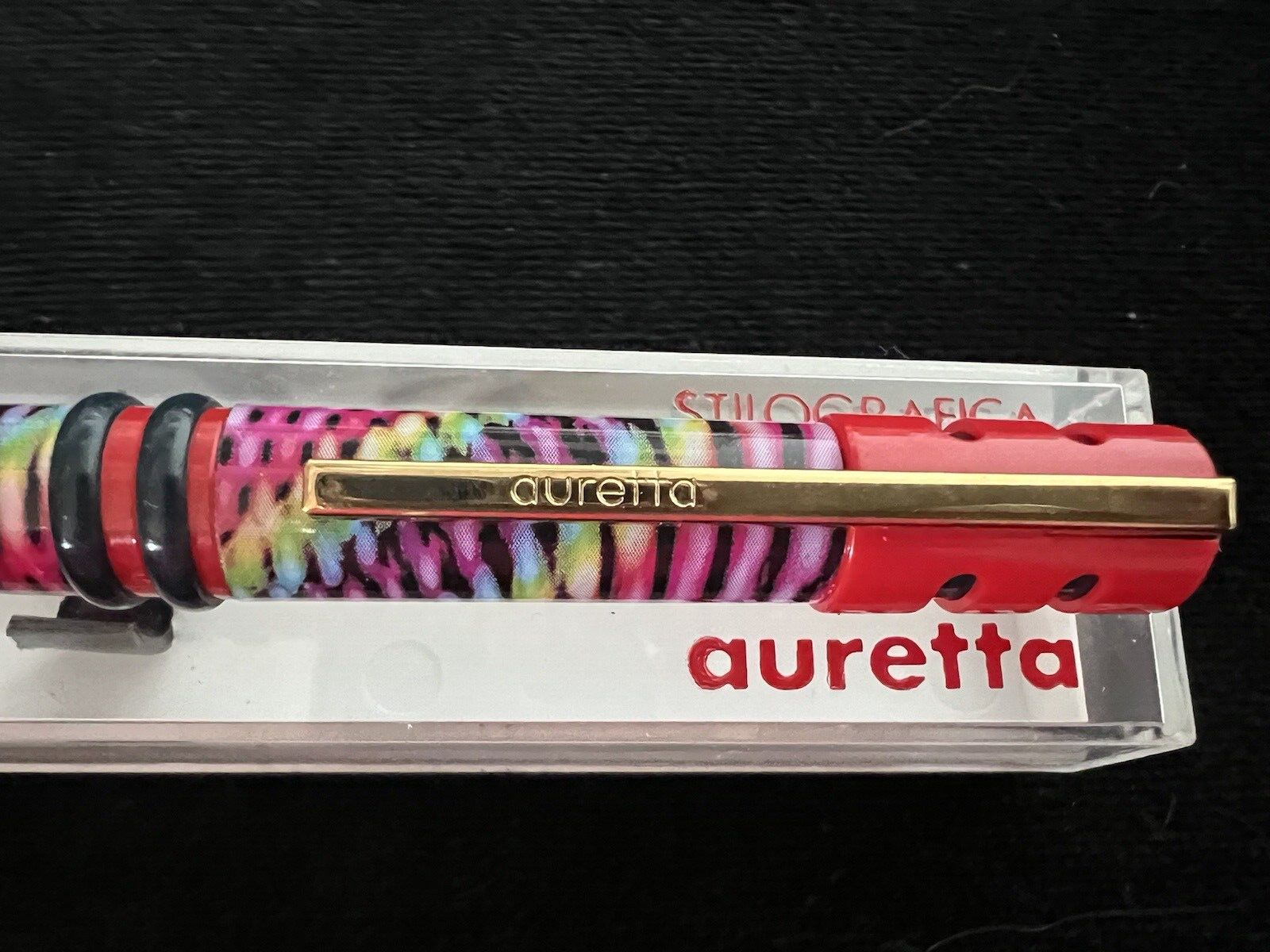 Auretta Stylo-Plume Stylo à Plume par Aurora Tigre Jungle Cartouches Cru 1970' 