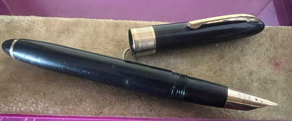 Pen Co Stylo-Plume Stylo à Plume de Diamant Or 14 KT Vintage Penco B