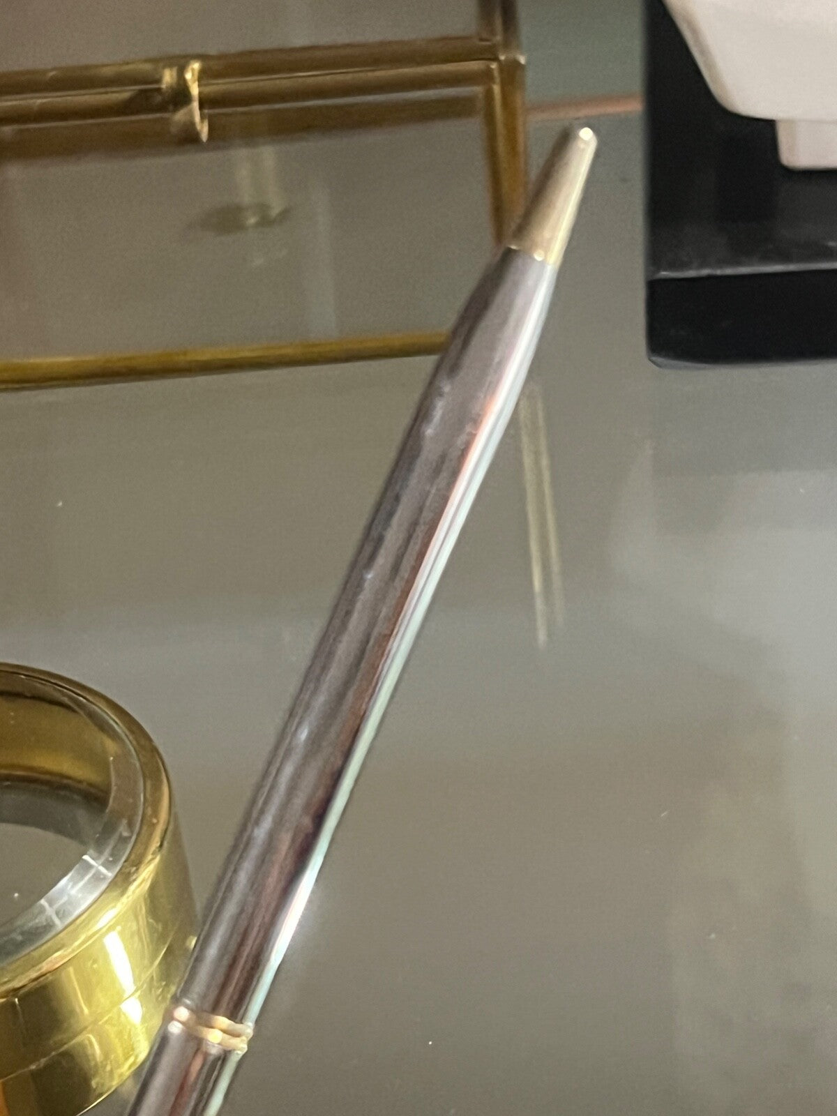 Rai Stylo-Plume Sphère Chrome Avec Cheval Cabré Italienne Vintage 80 Écrit