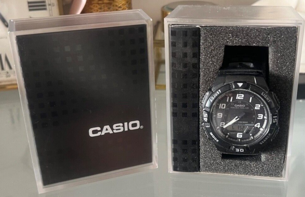 🔴 CASIO orologio uomo AQ5800W 1B quadrante digitale funzionante con box VINTAGE