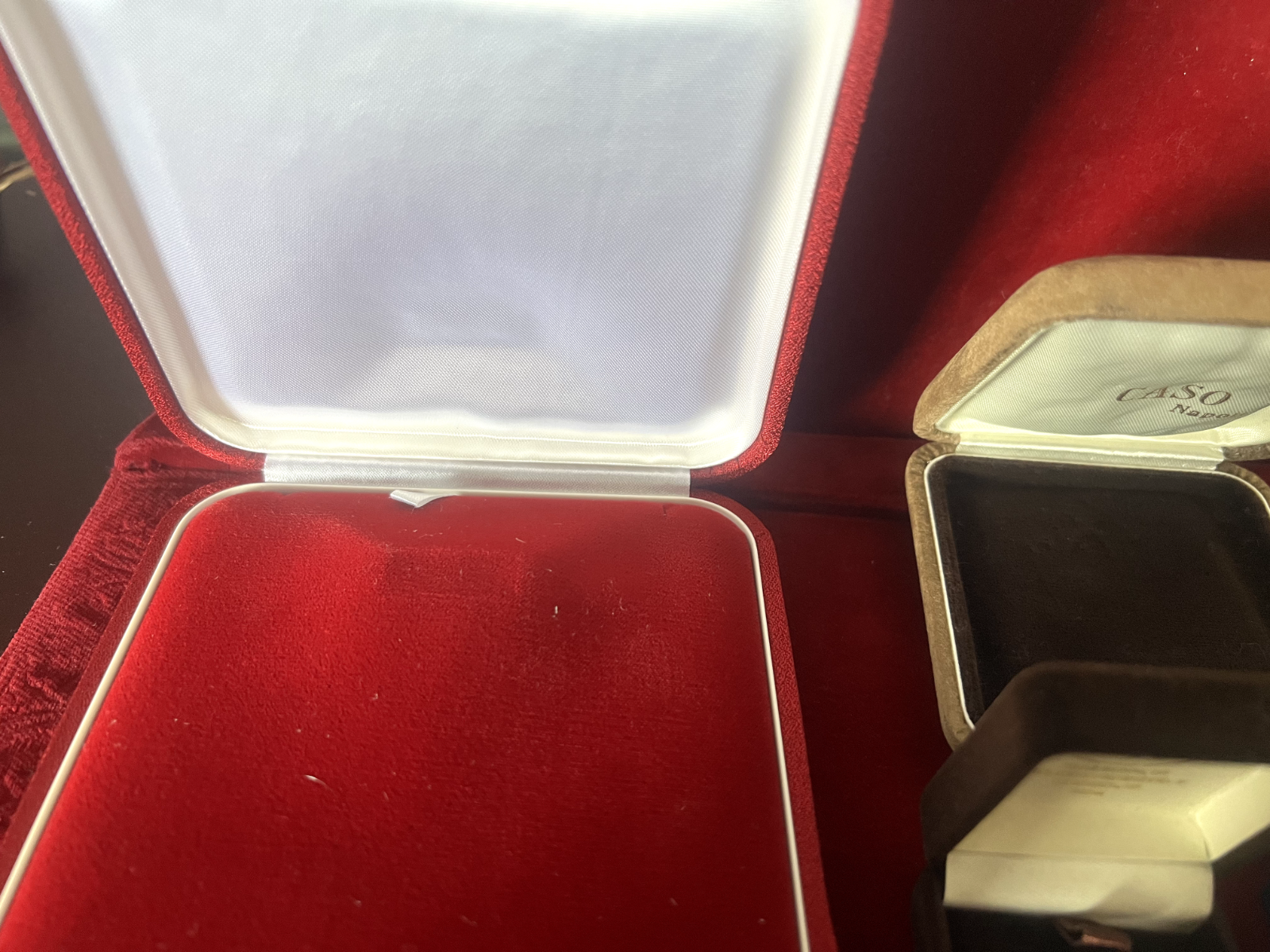 🔴 Schmuckkästchen für Anhänger, Ohrringe, Manschettenknöpfe, Schmuckkästchen, Etuis, Nr. 15 