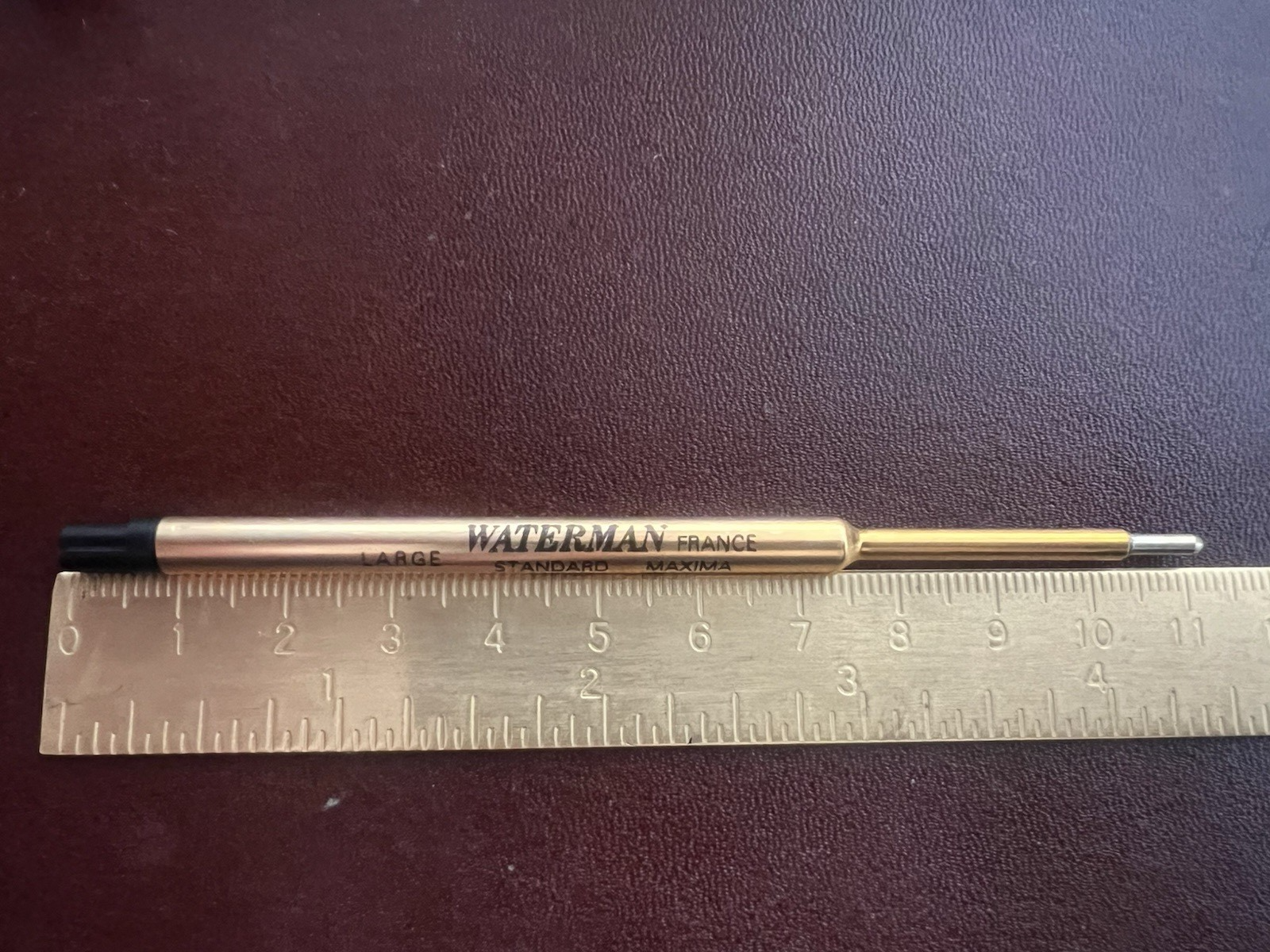 🔴 WATERMAN refill penna sfera inchiostro NERO Large ricarica ricambio 2 PEZZI