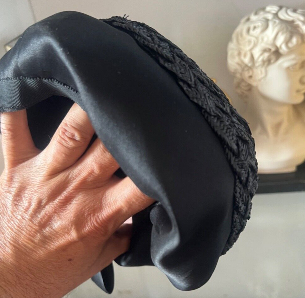 Fedora Femme Chapeau Noir à Noeud 56 A Élégant Effet Soie Roma