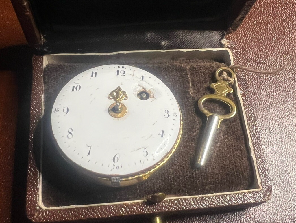 Mouvement GIRARD DE MONT ROUGE Montre Poche Français Antique Cane 1770