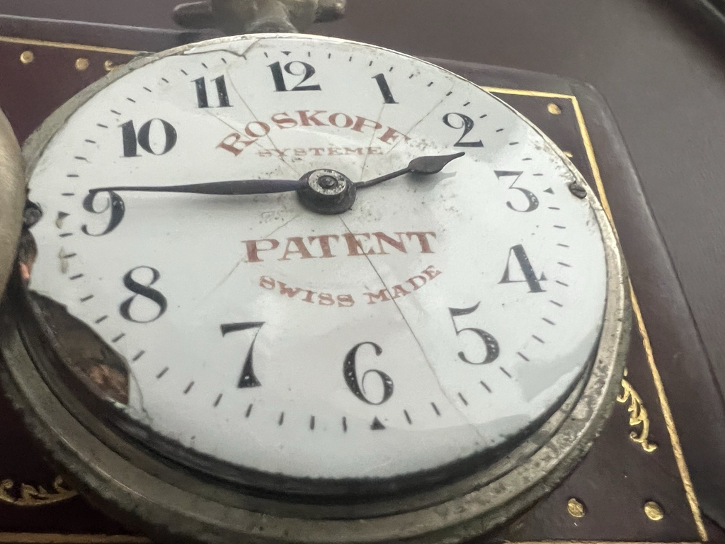 🔴 ROSKOPF orologio tasca uomo da revisionare parti vintage N 24