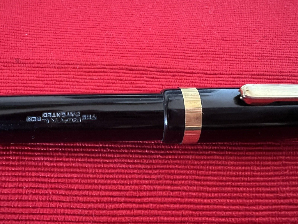 🔴 THE ROYAL PEN penna stilografica celluloide a pulsante SCRIVE vintage