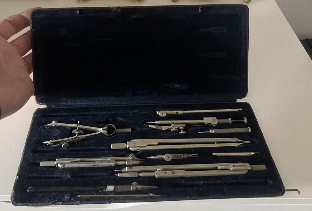 🔴 Technischer Zeichenzirkel von EO Richter &amp; Co. und seltene Vintage-Box 