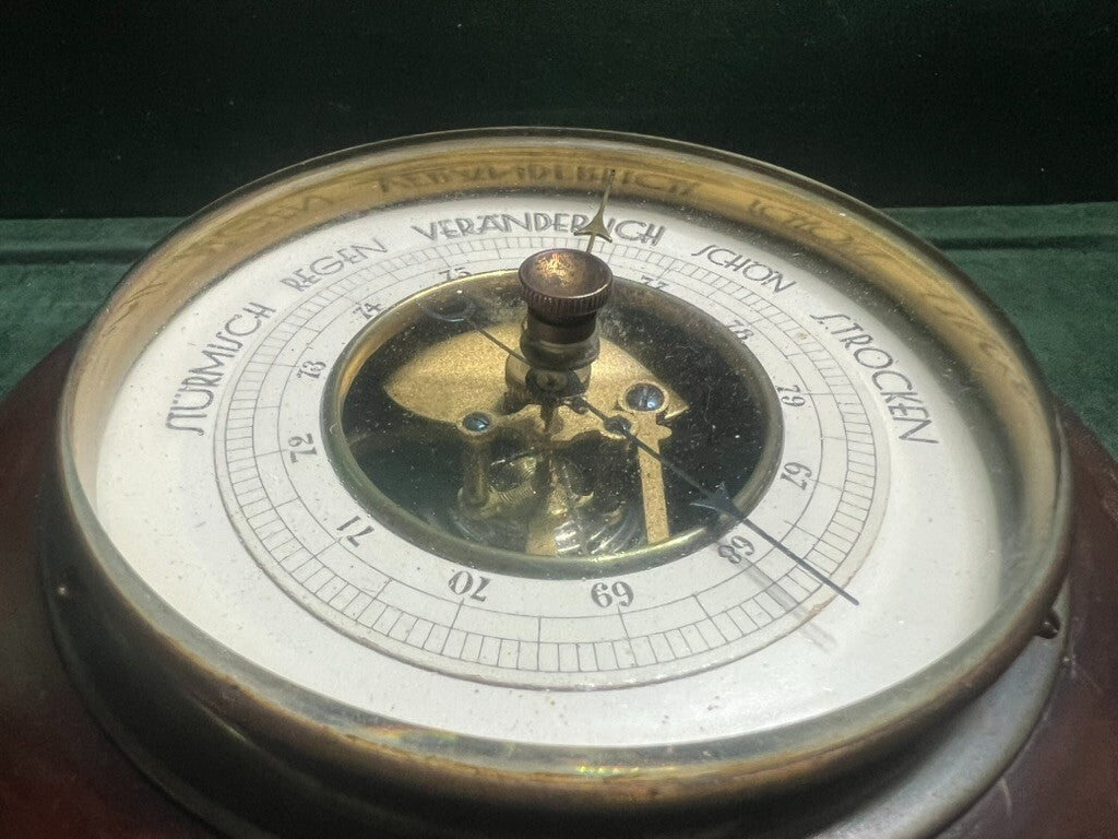 🔴 Vintage mechanisches STURM REGEN VERANDERLICH SCHON S.trocken Barometer 