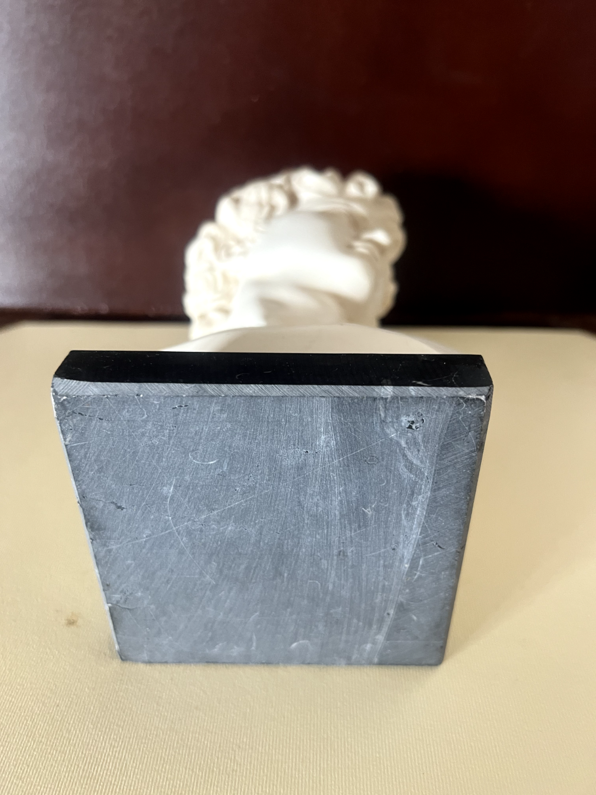 🔴 DAVID statua scultura base marmo firmato BESSI libreria busto L 10 h 22 cm