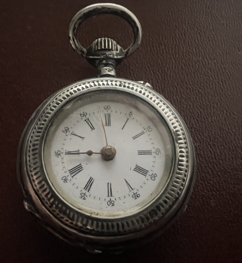 Montre De Poche ARGENT 800 Femme À Reviser Pièces Vintage REMONTOIR 2 
