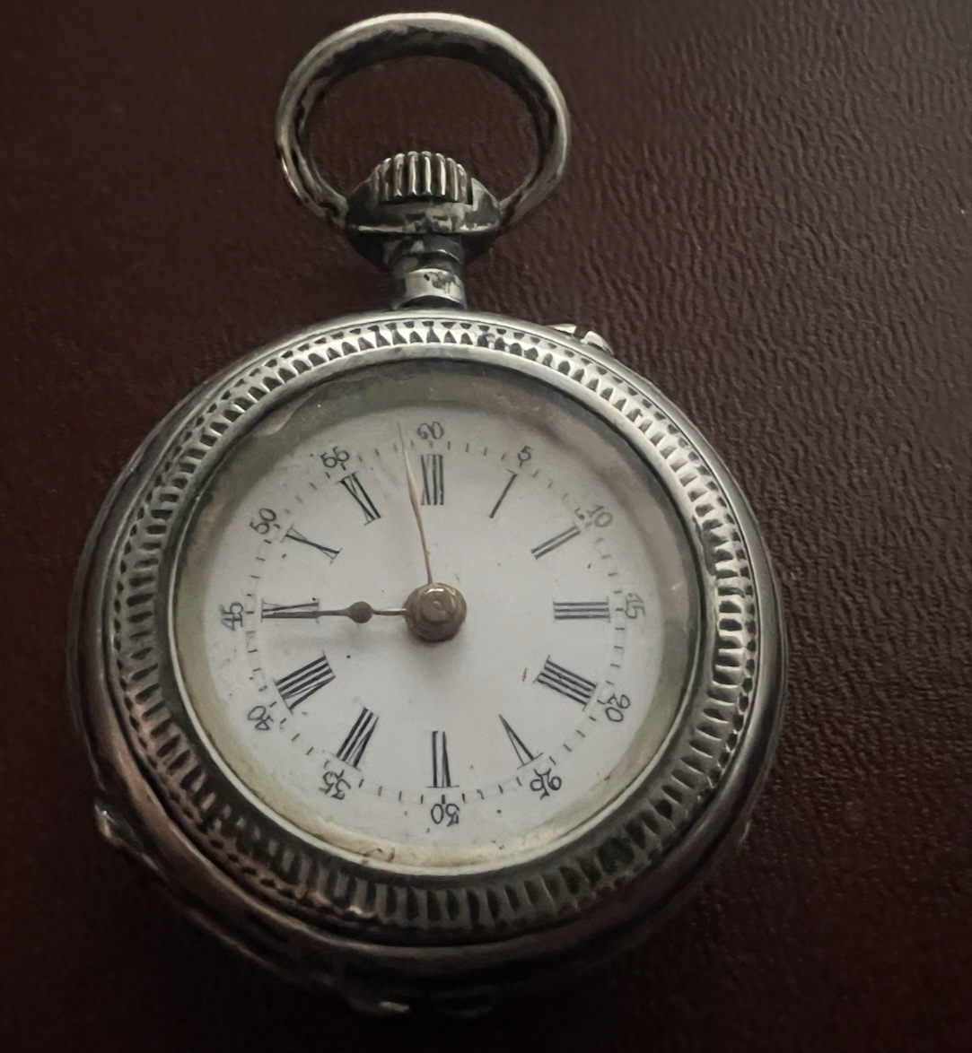 Montre De Poche ARGENT 800 Femme À Reviser Pièces Vintage REMONTOIR 2 