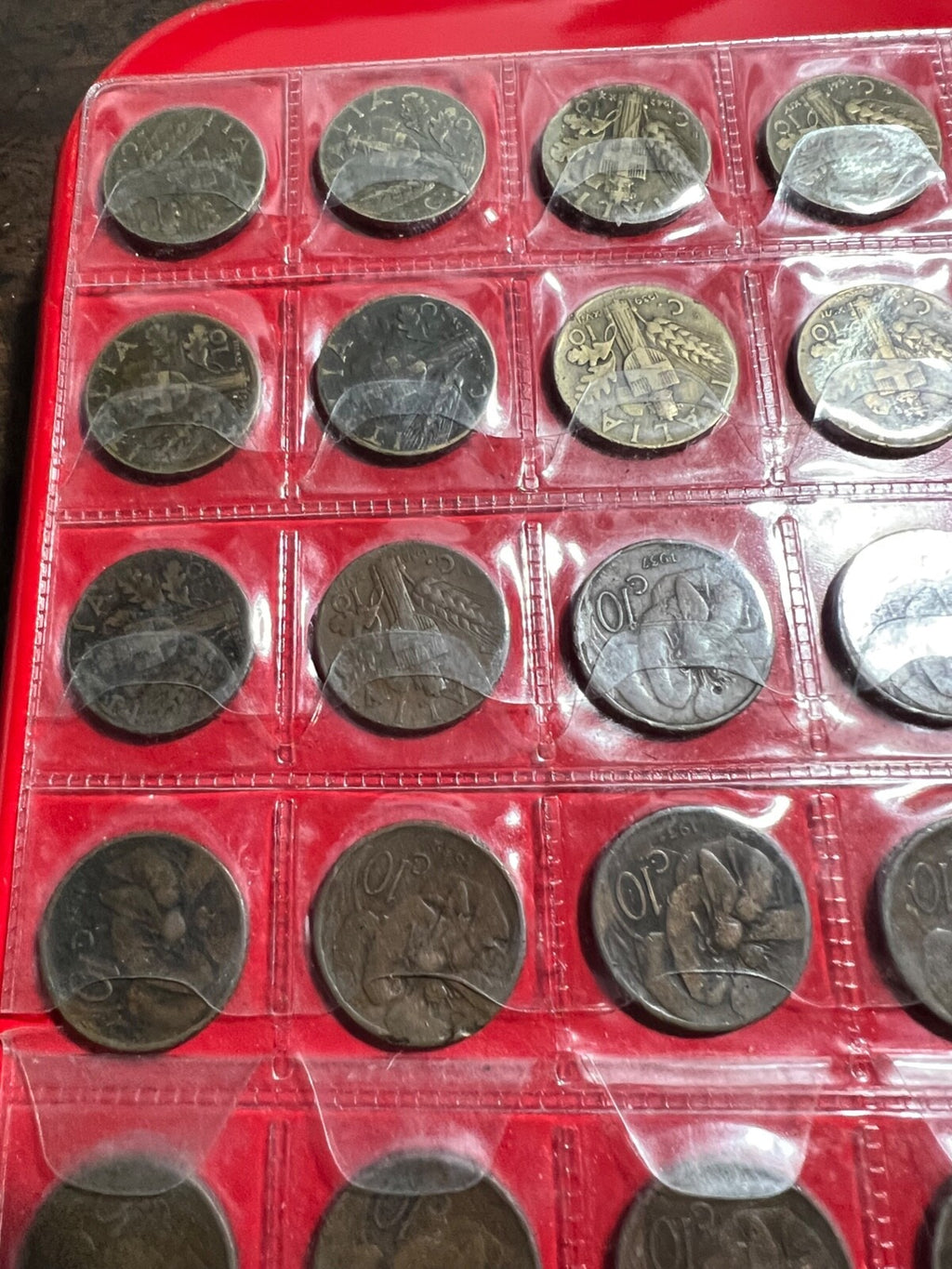 Monnaies 10 Cents Vittorio Emanuele Abeille 28 Pcs Et Spiga 14 Pcs Partir 1930