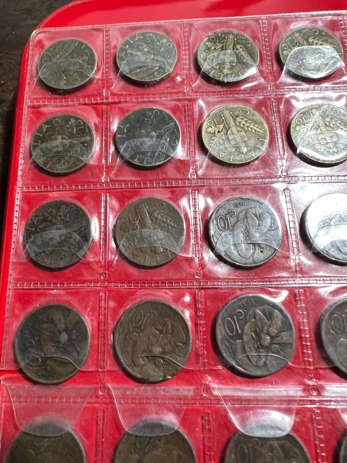 Monnaies 10 Cents Vittorio Emanuele Abeille 28 Pcs Et Spiga 14 Pcs Partir 1930