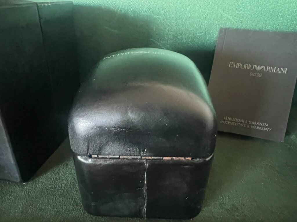 🔴 EMPORIO ARMANI box scatola orologio istruzioni garanzia e contro scatola