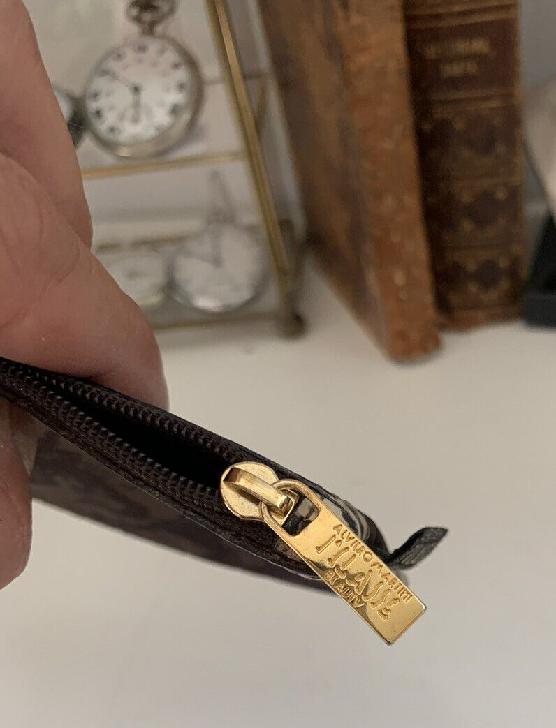 🔴 PRIMA CLASSE Alviero Martini astuccio portafoglio trucchi effetto leopardo