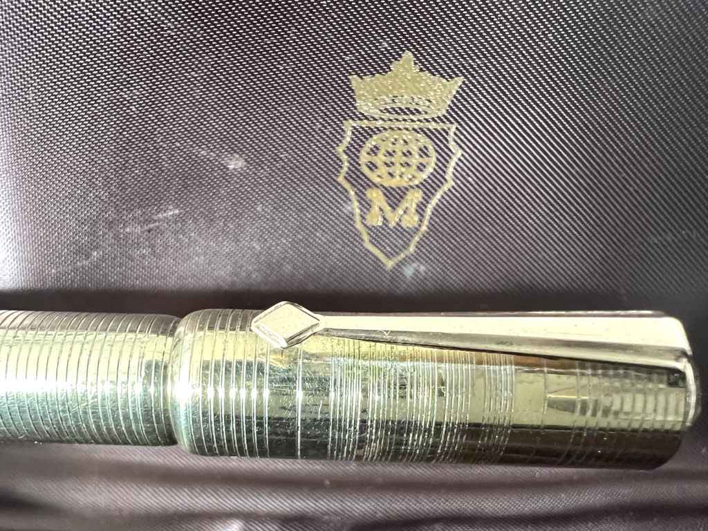 Red Ma Gus PO Einziehbarer Füllfederhalter, vergoldet, funktioniert, Vintage 