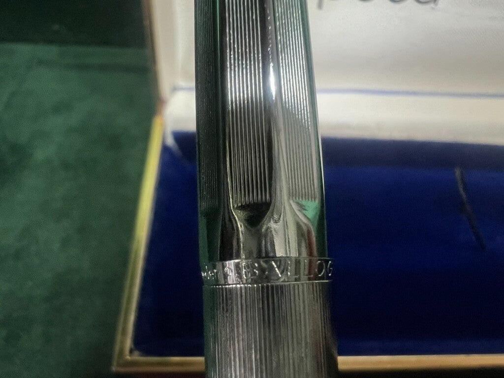 🔴 BALLOGRAF EPOCA Kugelschreiber aus Chrom mit Druckknopf 10 