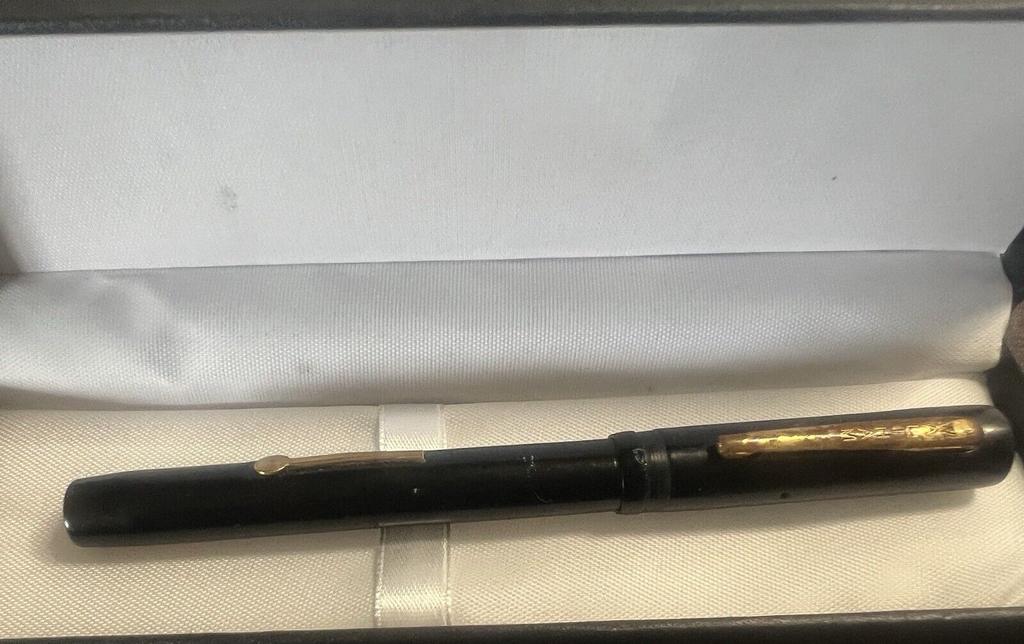 🔴 WALTHAM penna stilografica celluloide a leva SCRIVE vintage del 1930