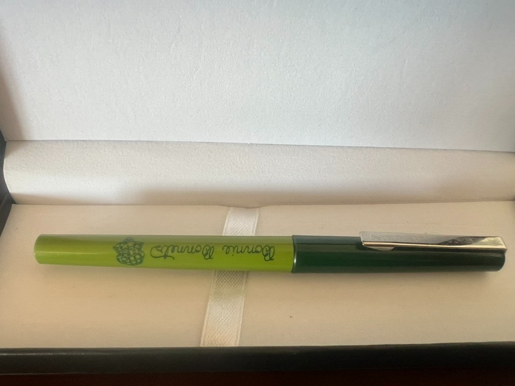 🔴 NOREX penna stilografica Bonnie Bonnets verde a cartuccia vintage