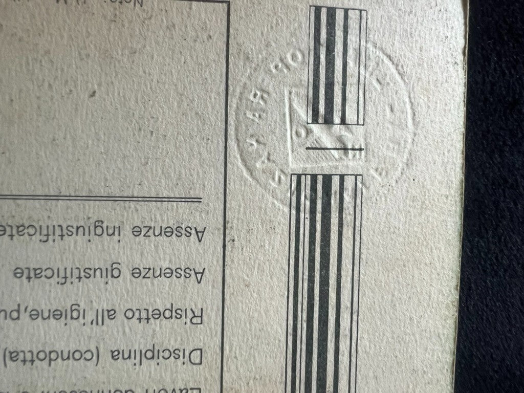 Königreich Italien, Zeugnisse, Babyfuß-Tampons, Originalunterschrift von 1932, 9 Stück 