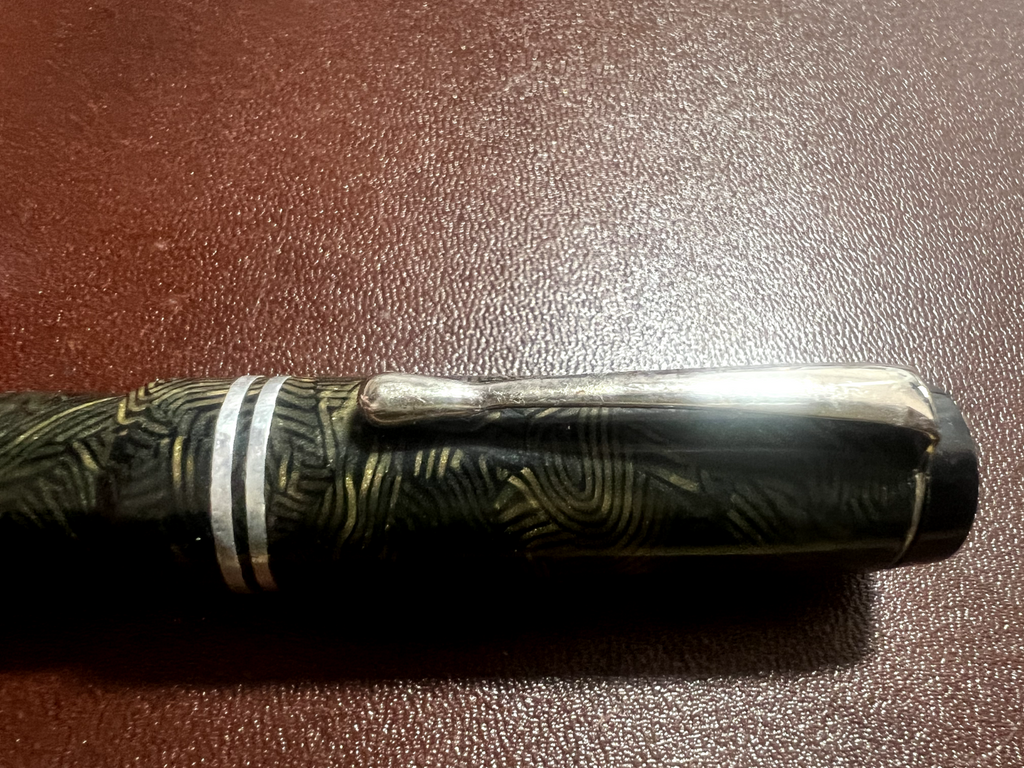 🔴 Penna stilografica celluloide a pulsante pennino MERCURIO scrive vintage