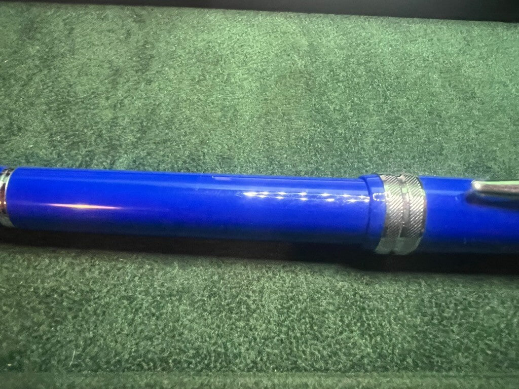 Cross Stylo-Plume Stylo à Plume Bleu Cobalt Avec Profils Chrome M Cartouche