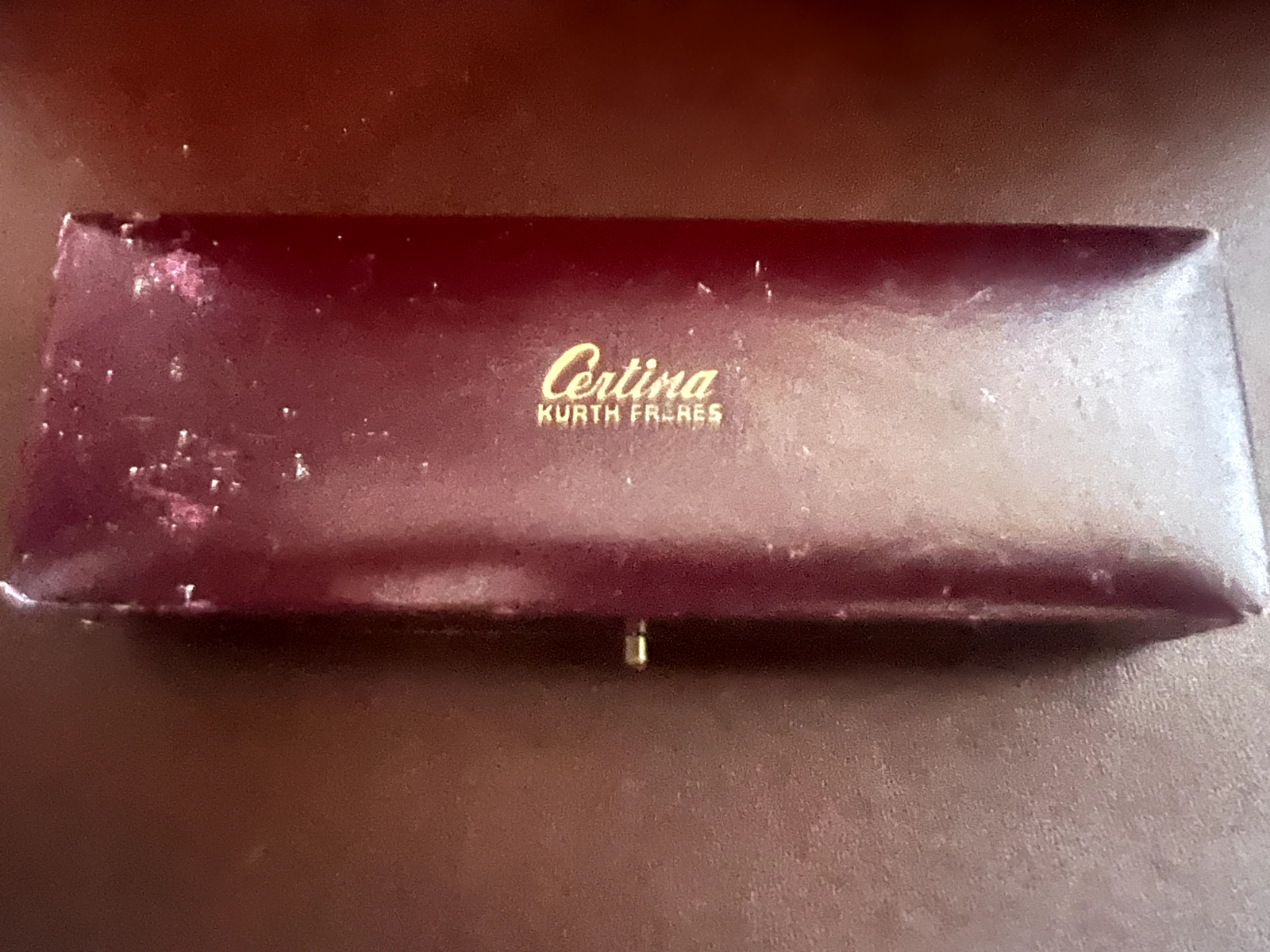CERTINA Boîtier Boîte Montre Poignet Trousse Ceinture Rouge Snap Vintage 