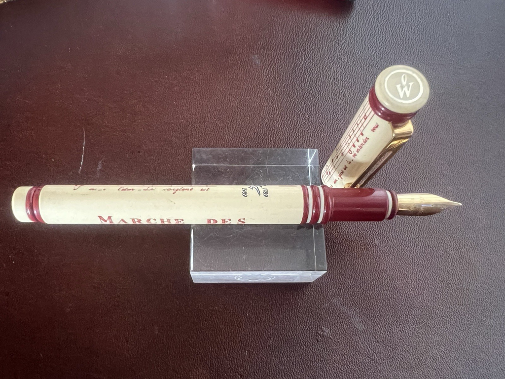 🔴 WATERMAN penna stilografica Marseillois theatres pennino F vintage