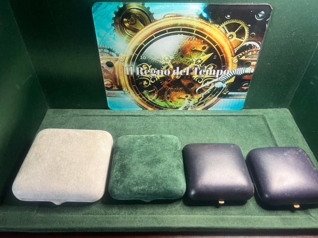 🔴 Scatole gioielli ciondoli orecchini gemelli astucci lotto 4 Pz vintage