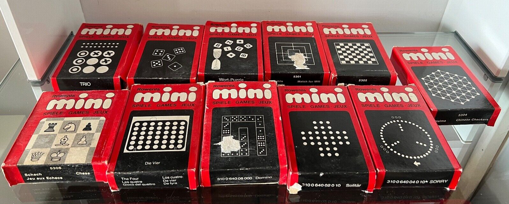 🔴 ROWENTA mini giochi scacchi Saab con custodie completi da collezione 11 PEZZI
