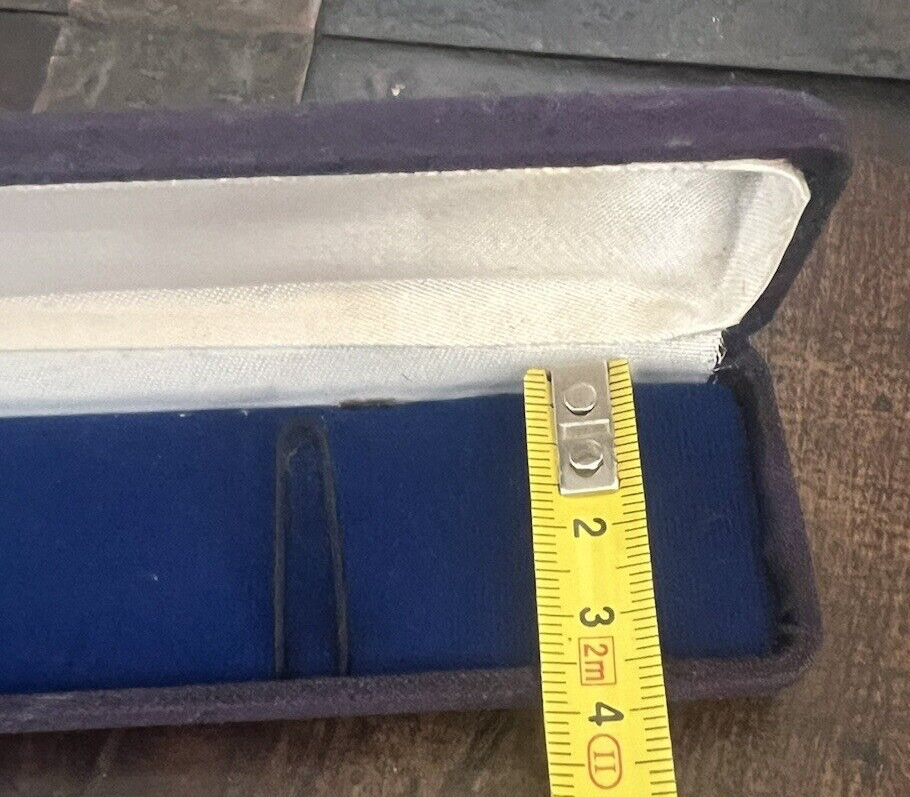 🔴 EDISSOUNT box Swiss men's watch case box blue vintage