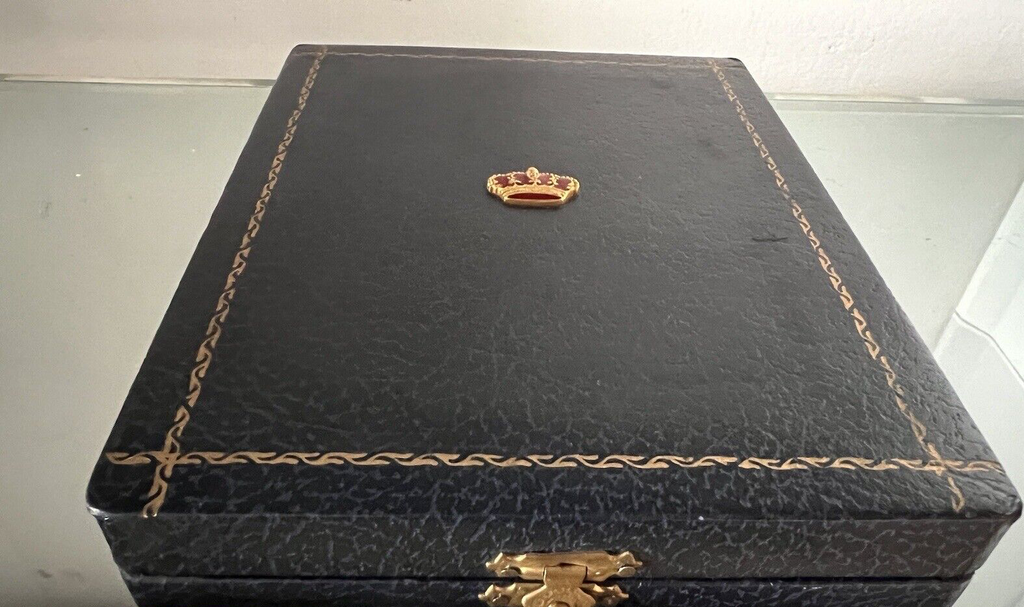 🔴 CEJALVO CRUZ scatola moneta medaglia stemma corona reale Spagna 12 h 17