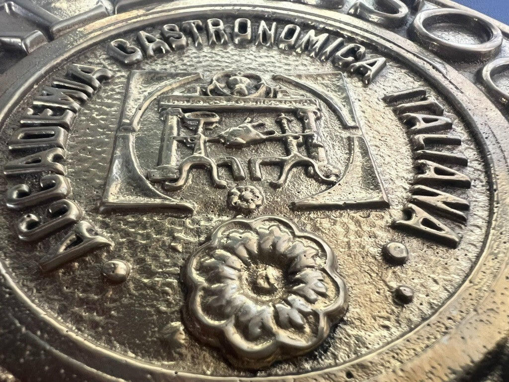 Plaque AGI Local Associato Academy Gastronomica Italian Restaurant Brass