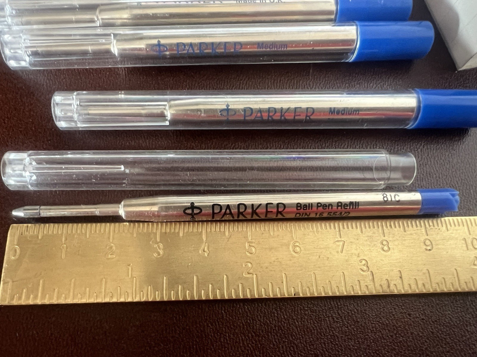 🔴 PARKER refill penna Standard BLU ROSSO NERO ricarica ricambio 8 PEZZI