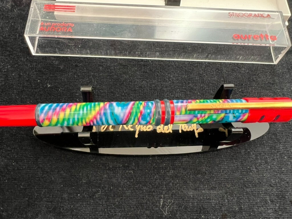 Auretta Stylo-Plume Stylo à Plume par Aurora Rouge Jungle Cartouches Cru 1970