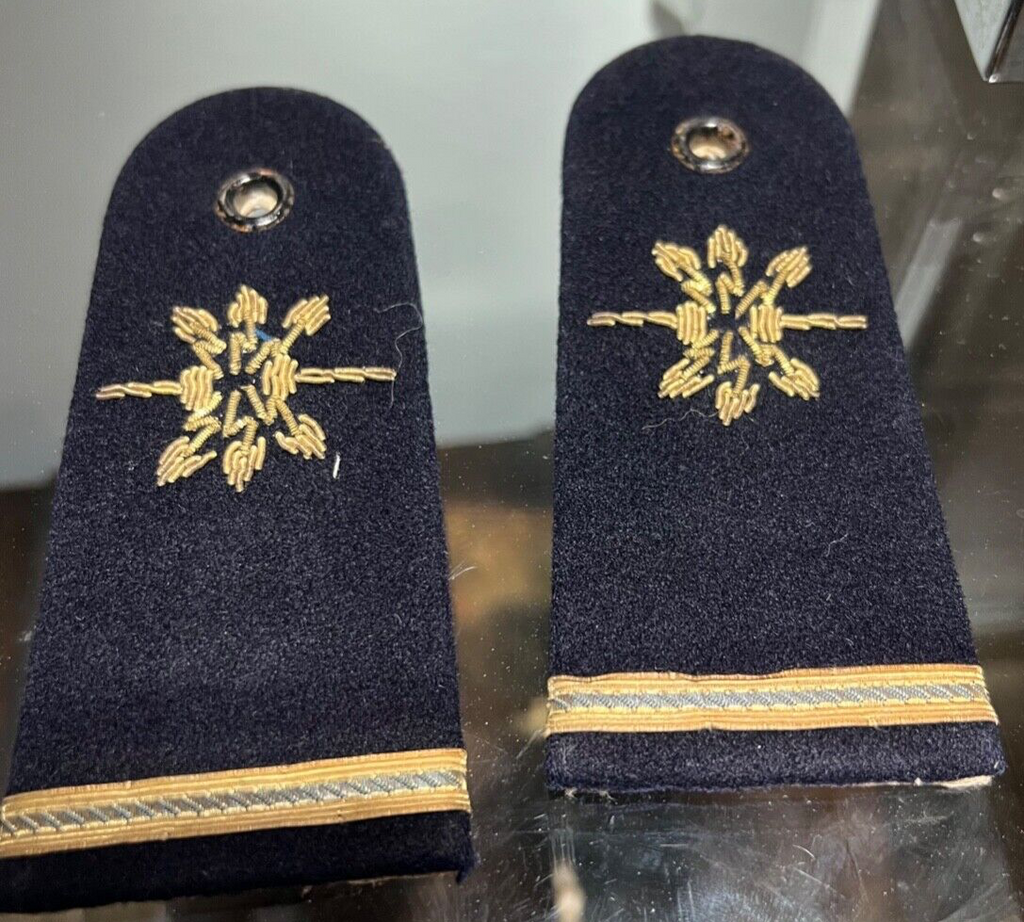 🔴 MARINA MILITARE spalline capo 1 CLASSE RADIOTELEGRAFISTA tessuto ORIGINALI