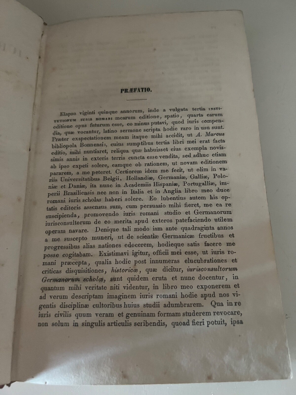 Book Iuris Roman Owner Warnkoenig Latin Adolphi Marci 1860 Antique & Rare