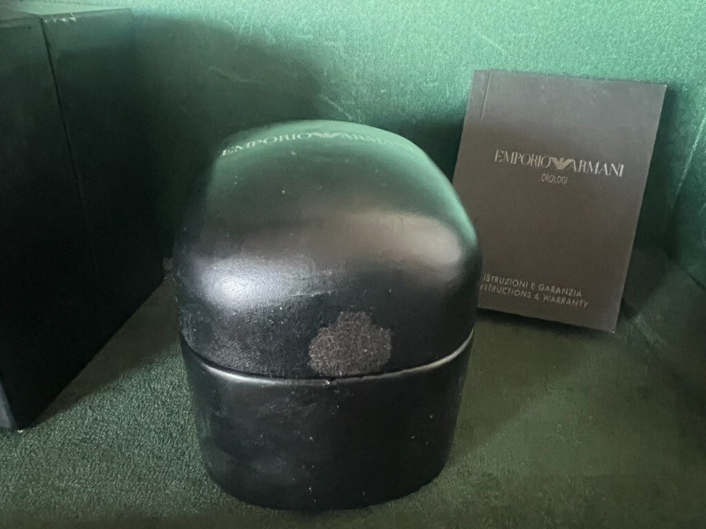 🔴 EMPORIO ARMANI box scatola orologio istruzioni garanzia e contro scatola