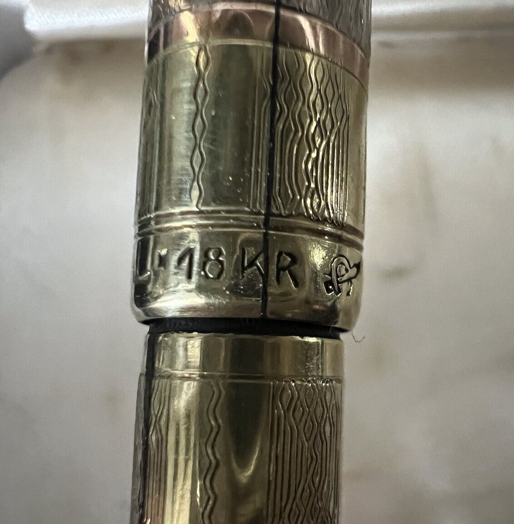🔴 UNIVERSAL penna stilografica retrattile ORO ARGENTO funziona vintage