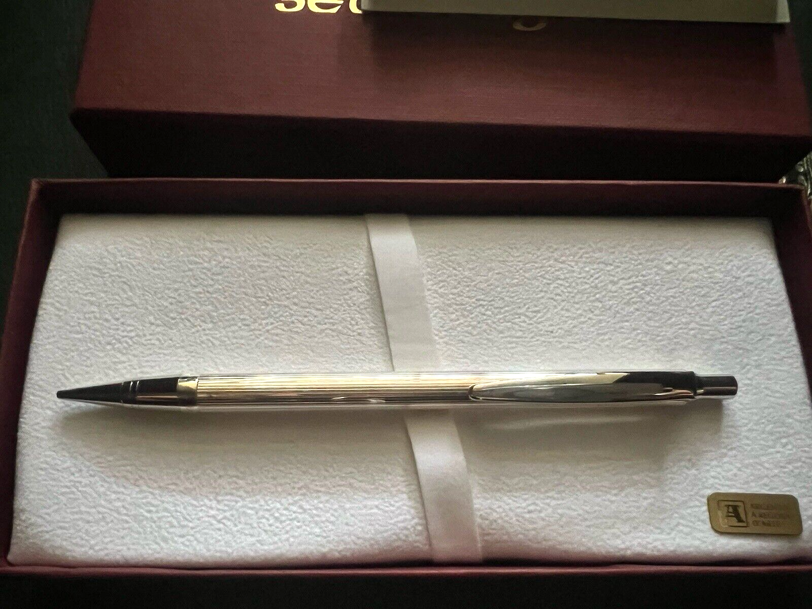 Settelaghi Crayon Mécanique Argent Solide 925 Boîte Garantie Nouvelle 3