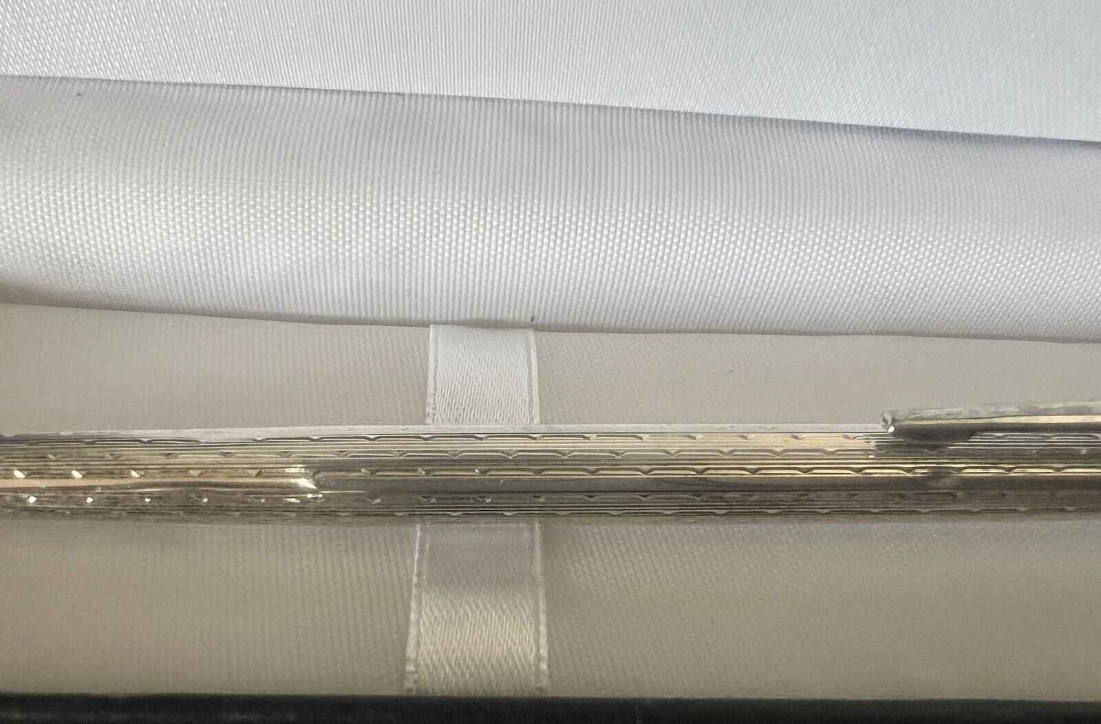 🔴 Penna sfera ARGENTO 800 massiccio corpo guillocchè bassorilievo vintage 24