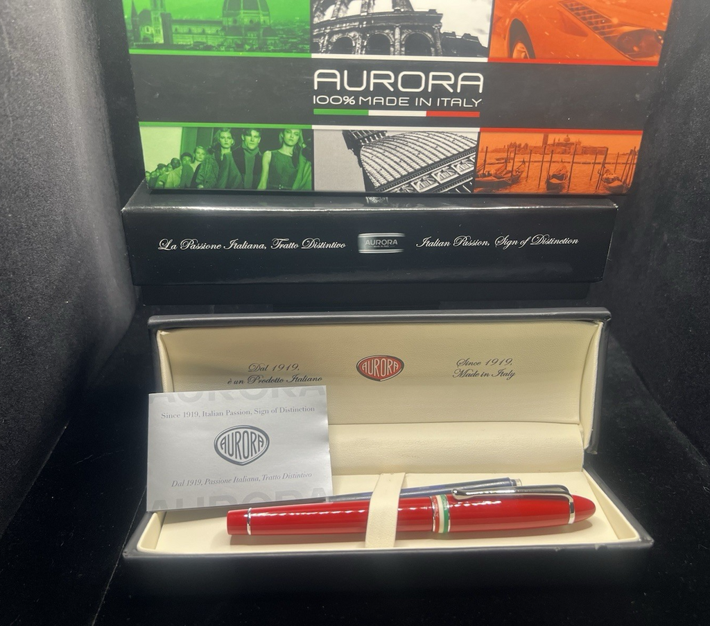 ESTILOGRÁFICA AURORA IPSILON TRICOLOR ANIVERSARIO UNIDAD ITALIA M NUEVO NOS